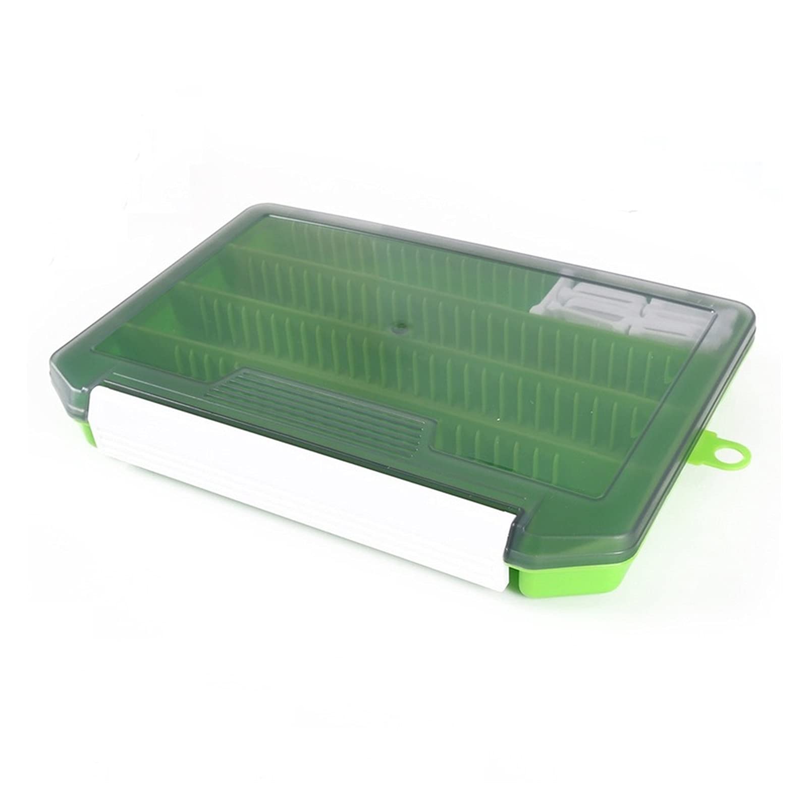 Angelzubehör Tragbare Angelkupplungskasten Lagerung mit abnehmbaren Teilern Angelzubehör Lagerung Angelgerät Zubehör Organizer Box Kleinteilebox (Color : Groen)