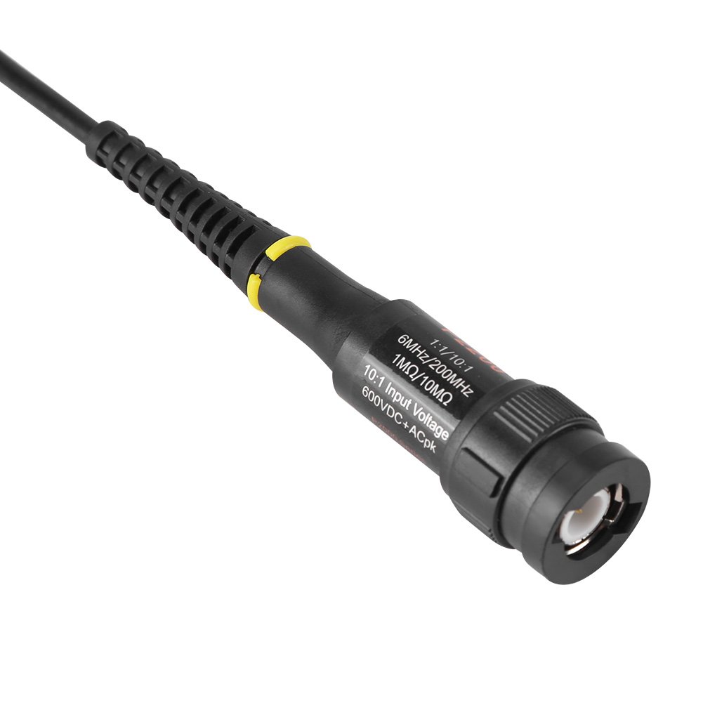 Oszilloskop-Sonde 1 Stück P2200 Universal Hohe Präzision 200 MHz Oszilloskop Sonde X10 / X1 Kit Zubehör PKCATI BNC Clip Sonden Clip Kabel, Schwarz