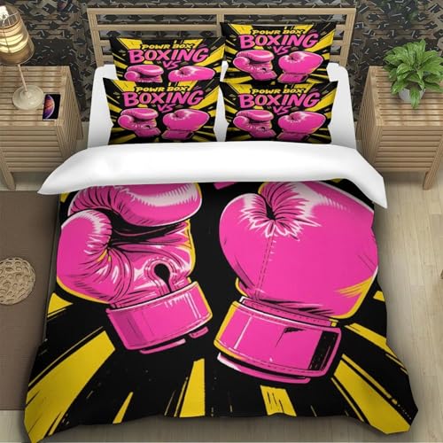 Housse de couette boxe 3D 140x200cm une idée cadeau originale pour petits-enfants