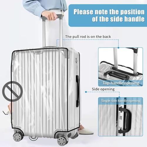 Clear PVC Suitcase Cover Protectors 28 Inch Luggage Cover for Wheeled Suitcase 28''2
