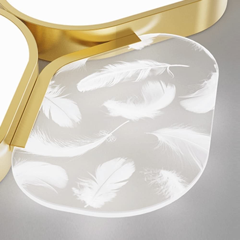 Mid Century lampa sufitowa L LED, podtynkowa, akrylowa, pióra, dekoracja domu, do sypialni, salonu, lampa sufitowa