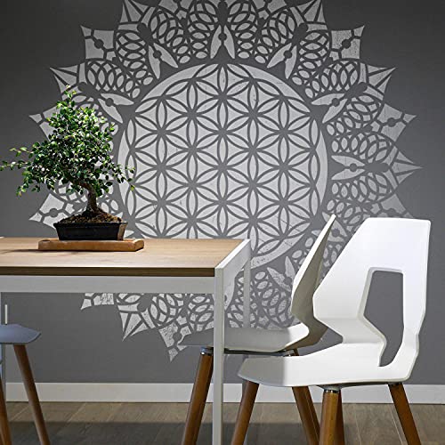 Mandala Stencil - Flower of Life Stencil - Mandala-Style Stencil - Flower of Life Design- Wall Stencil - Geometric Design