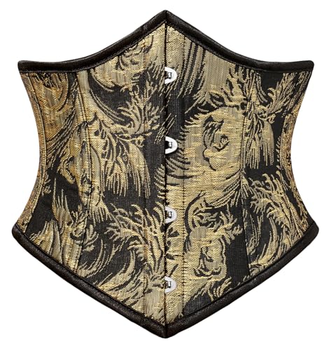 Image of Scarlet Darkness Corset Belt for Women Fishbone Wide Corset Pirate Belt | Fishbone Support, Front Buckle, Lace Up Back, Goth Renaissance Costume Accessory