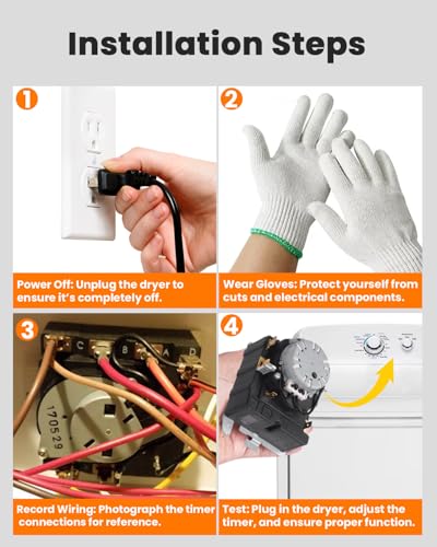 Image of TMDGM29 WE04X24551 234D2377P001 Dryer Timer Compatible with GE Dryer GTD45EASJ0WS GTD45EASJ1WS GTD45EASJ2WS GTD45EASJ3WS GTD45GASJ0WS GTD45GASJ1WS GTD45GASJ2WS GTD45GASJ3WS, OEM AP6027534 PS11759041