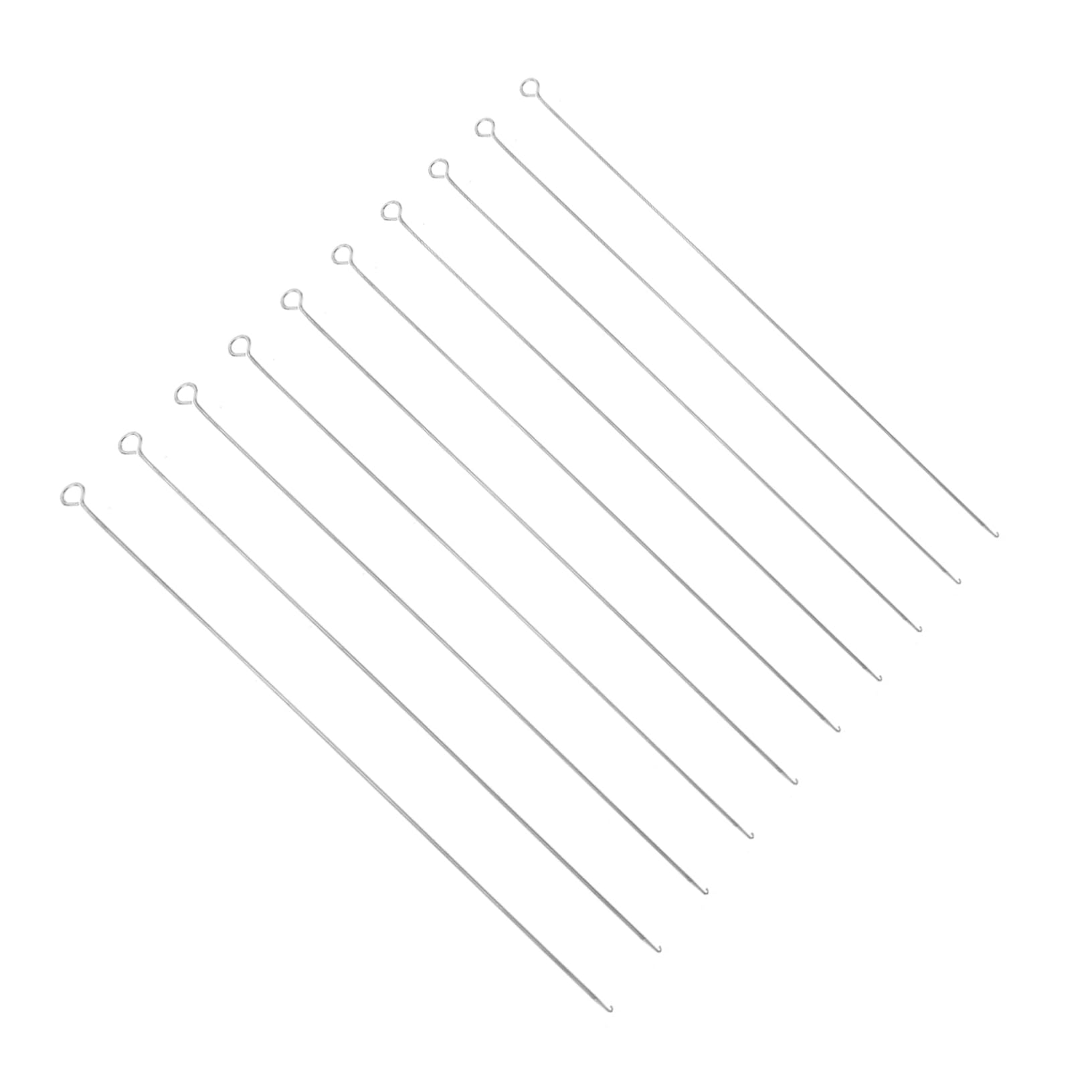 BELLIFFY Stainless Steel Beading Hooks 10pcs Thread Needle Beads Jewelry Making Tools Lightweight and Portable