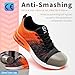 Imagen de Zapatos de Seguridad Hombre Mujer Zapatillas Trabajo Ligero Comodo Calzado de Seguridad con Punteras de Acero Transpirable Antideslizante Naranja EU 41