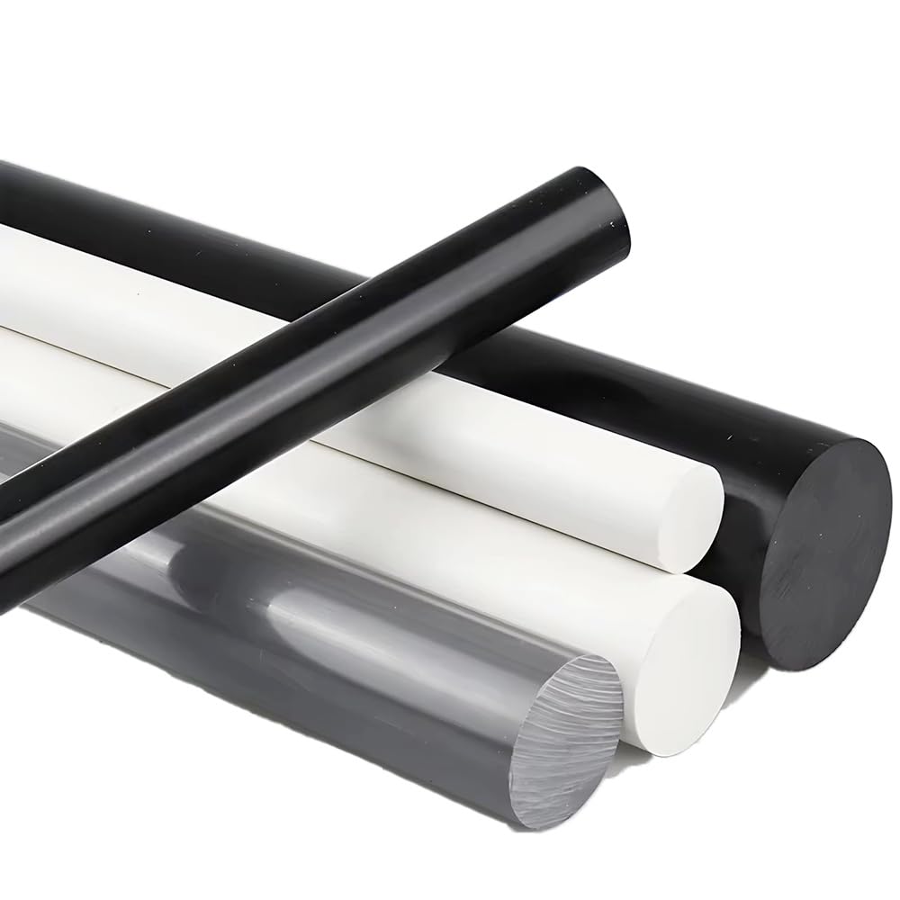 Starrer PVC-Kunststoffstab, 495 Mm Billet-Stange, Hervorragende Elektrische Isolierung, Chemikalienbeständig, Durchmesser 8 Mm Bis 45 Mm(Black,45mm 1Pcs)