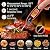 TempPro TP605 Instant Read Meat Thermometer for Cooking, Waterproof Digital Food Thermometer with Large Backlit LCD, Kitchen Thermometer for Grilling, Smoking & Candy Making (Previously ThermoPro)