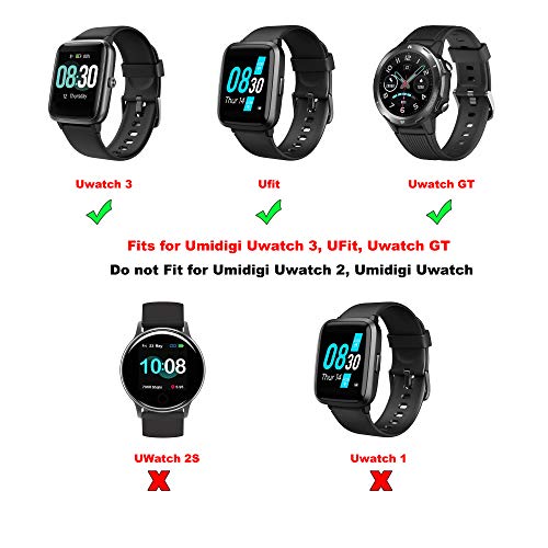 Correas de silicona para Umidigi Uwatch 3 - Pack x6 miniatura 2