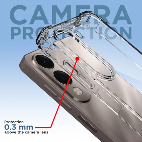 Image of Outlouders Back Cover for Vivo T4 Lite 5G / Vivo Y19 5G Clear Transparent PC + TPU Bumper Case with Raised Edges for Shockproof Protection (Transparent)