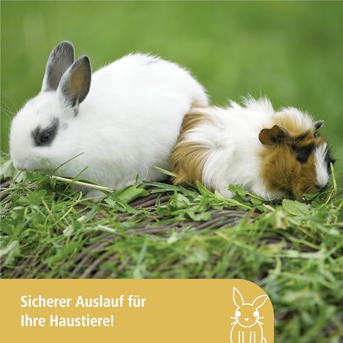 Kerbl Pet Kaninchennetz, Kaninchenzaun, Hasenzaun, Auslauf, Einzelspitze, 25mx65cm, Hasen, Kaninchen, frei gestaltbar, engmaschig