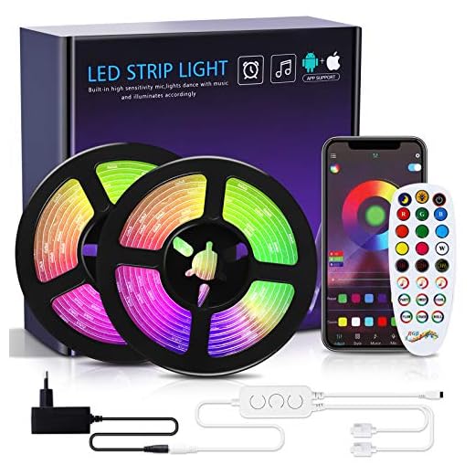 Riwnni Färgglad LED-ljusremsa epoxi 10 m EU