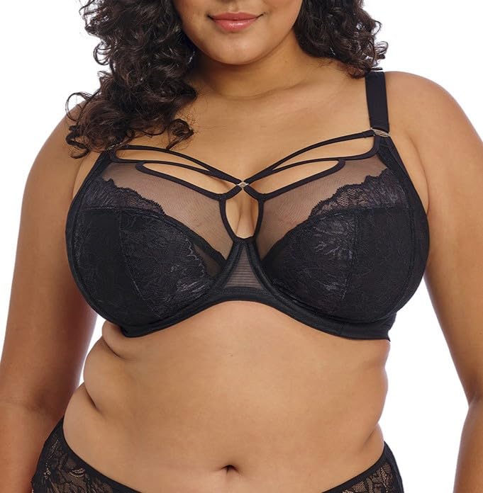 Elomi Damen Brianna Bügel Trägern Plunge-BH, schwarz, 70K – Ansicht 2