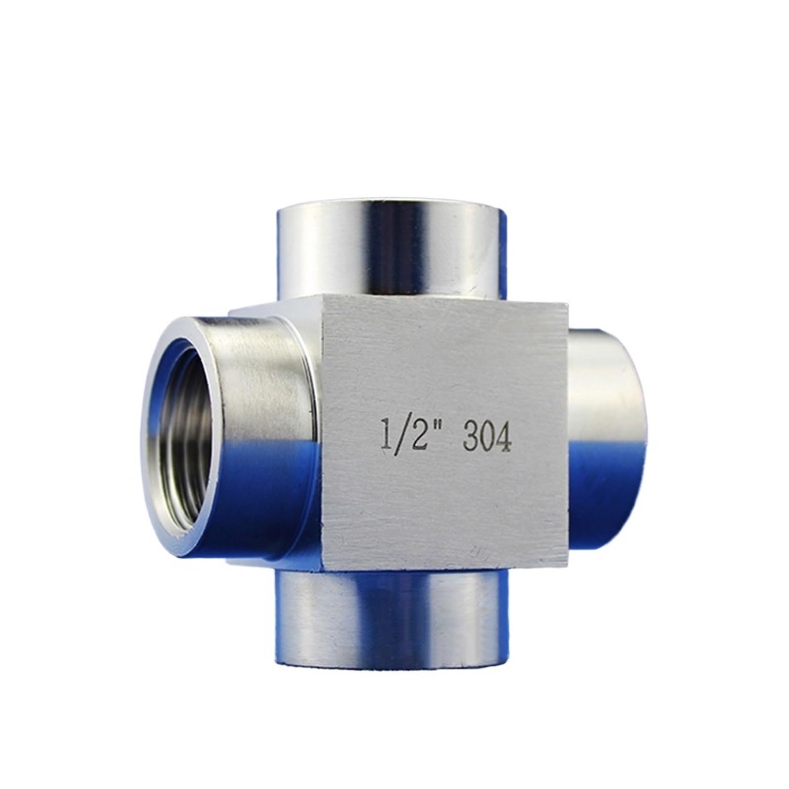 Conector Cruzado de 4 vías de acero inoxidable 300P con rosca de 3/4 de pulgada