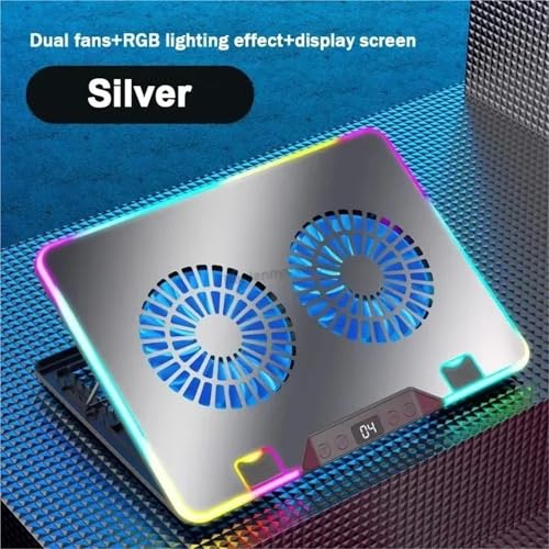 Base enfriadora para laptop gaming F36 ajustable con 2 ventiladores miniatura 6
