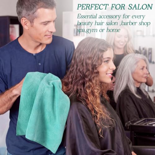 Image of Shimeyao 40 Pack 16 x 29 Inch Bleach Salon Towels Bulk, Lake Blue