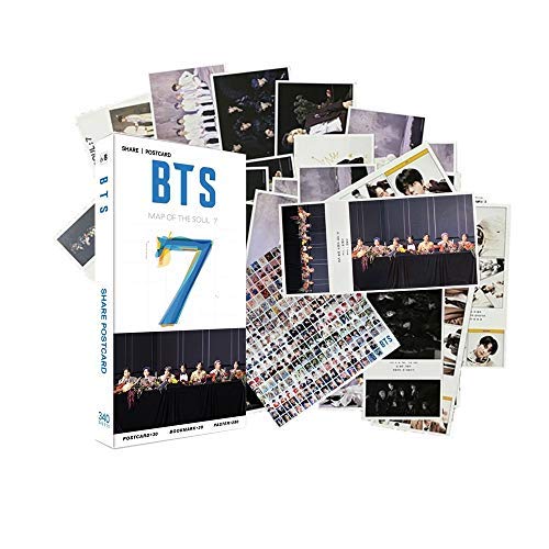 340PCS BTS Photo cards Set Perfect for BTS Gift (30PCS BTS Photo cards postcards,30PCS BTS Lomo cards,280PCS BTS MiniStickers)(Black)