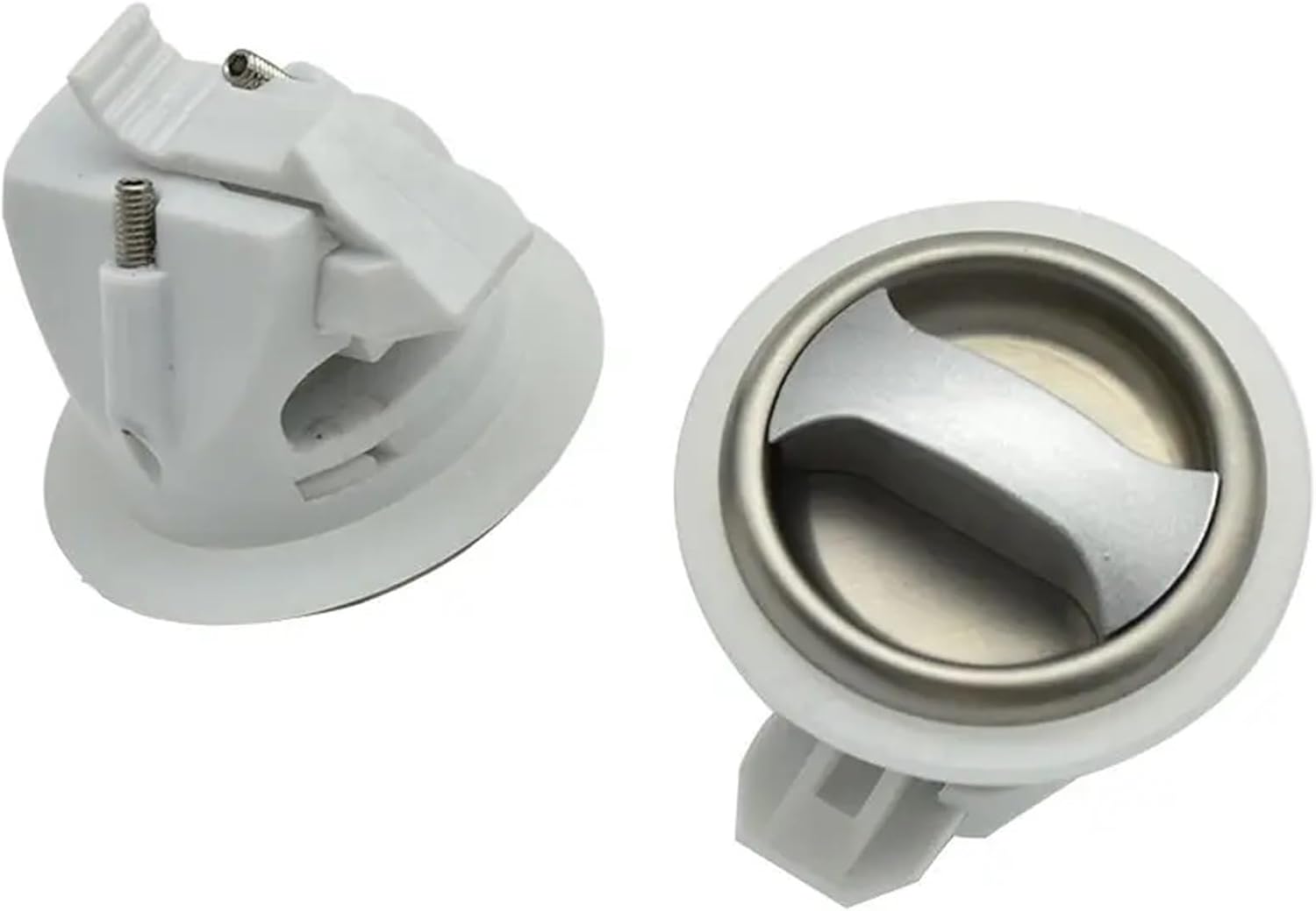 XK256 White Plastic Impact Type RV Lock The Interior Door of The RV Rotates to Open The Drawer Wardrobe Circular Lock 1Pcs