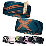 Kinder Stirnband - dünnes, ultraleichtes und elastisches Sportstirnband für Jungen und Mädchen (ORANGE X)