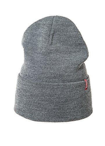 Levi's Slouchy Red Tab Beanie Bonnet, Gris (Regular Grey 55), Fabricant : Taile Unique Homme