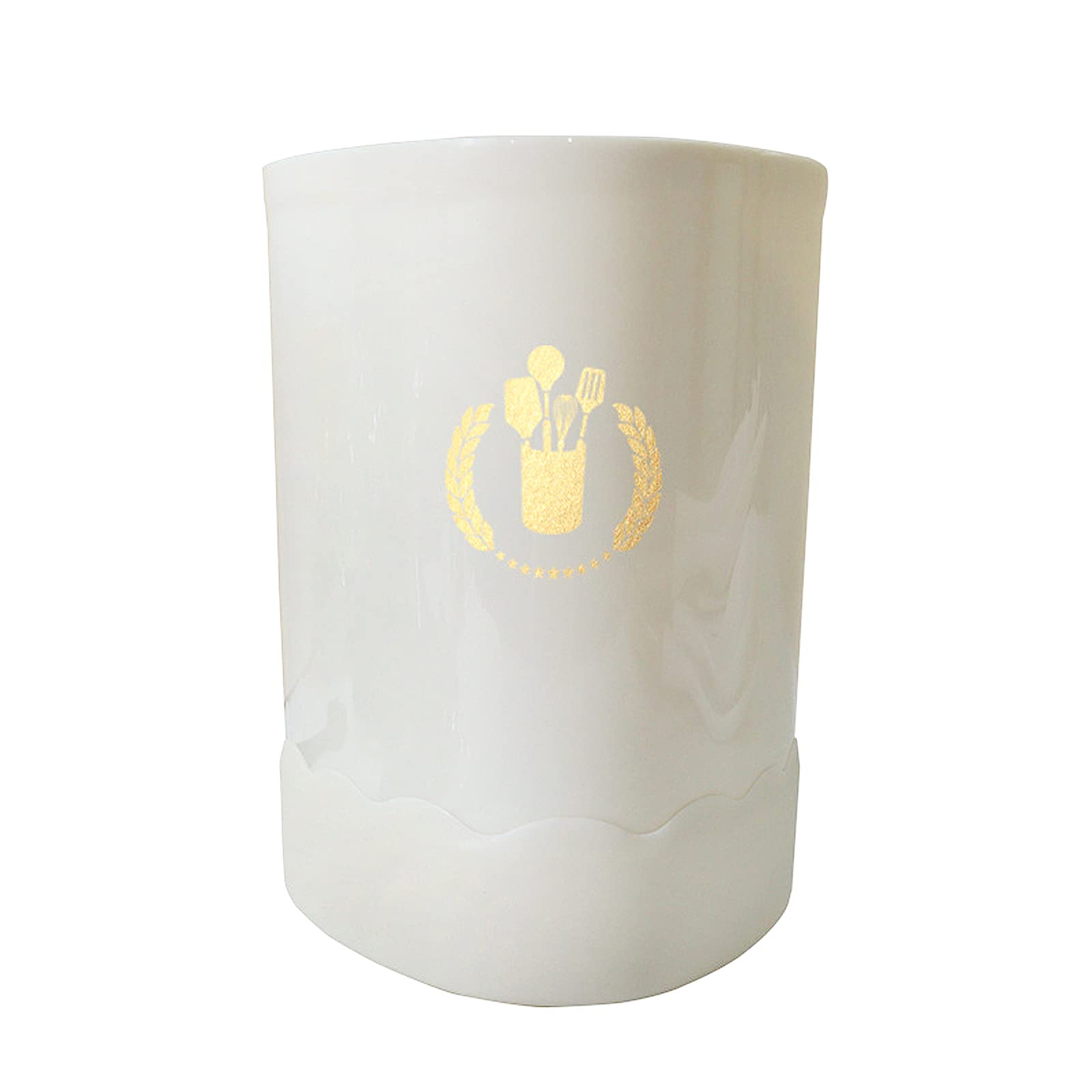 Snplowum 1pcs Cooking Utensils Plastic Holder Storage Bucket, Triangular Bucket For Countertop Kitchen Utensils Holder, Easy To Clean - White