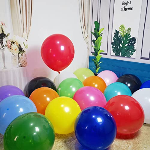 Image of 90 Pack 18 inch Balloons 15 Kinds Colors Latex Colorful Party Balloon Bulk for Various Party Events Decorations