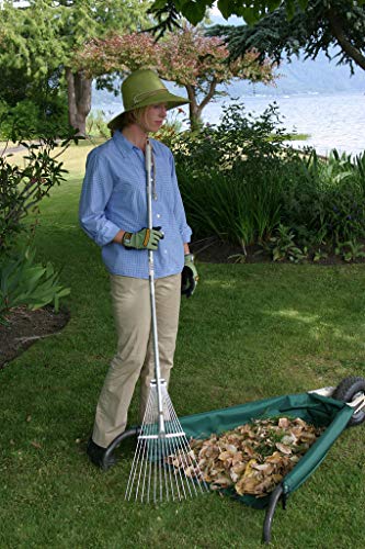 Allsop Home and Garden WheelEasy LE, Folding Yard Cart/Ground Load Wheelbarrow, Lightweight with 150 lbs Capacity, Ultra-Thick Vinyl-Coated Nylon, Large 10