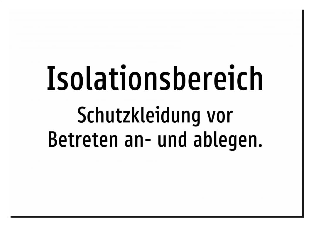 43897-DE-T-13 | Isolationsbereich - Schutzkleidung vor Betreten an