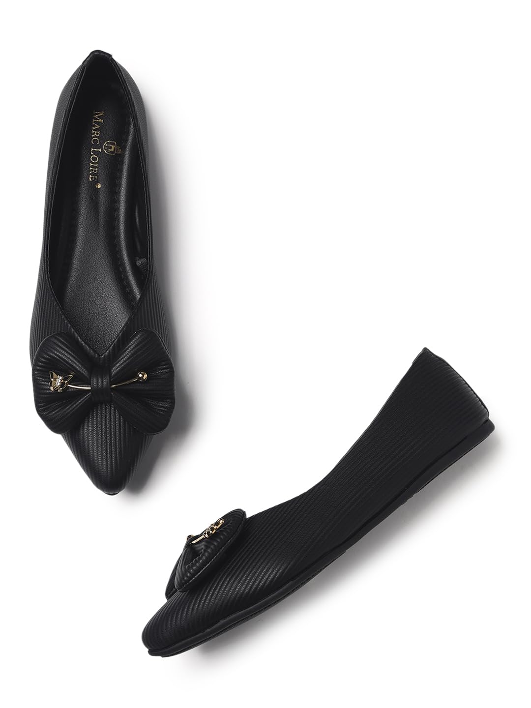marc loire Women's Embellished Ballerina Slip-on Shoes | Stylish Ballet Flats with TPR Sole for Casual-picture-13