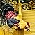 Handsider Garden Statues Cock Art Decoration Rooster Figurine for Yard, Chicken Sculpture Ornaments (Red)