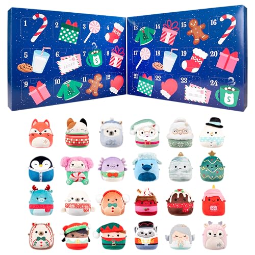 squishmallows original 24-day micromallows holiday plush advent calendar