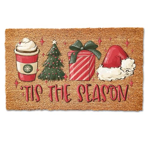Tis The Season Christmas Doormat, Winter Doormat, Christmas