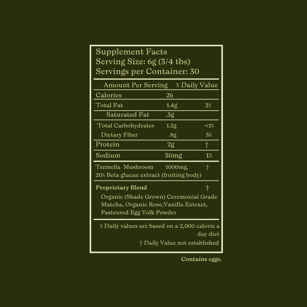 Cool Girl Matcha Powder Ceremonial Grade with Tremella Mushroom Rose Petal 180g — view 2