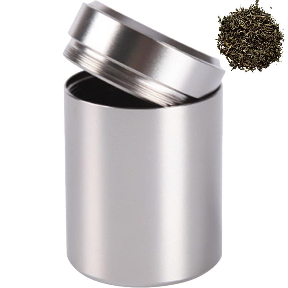 Aluminiowy słoik do przechowywania przenośny pojemnik odporny na zapachy pojemniki na butelki z pokrywkami na zioła przyprawy kawy herbaty