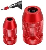 Drill Depth Stop Collar, 2Pcs Bit-Friendly Aluminum Bit Stopper with Protective Nylon Ring (5/64' to 7/16'), Precision Depth Controller for Woodworking & Plastics