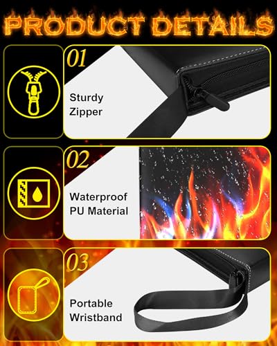 Winsing Card Binder 4 Pocket, 440 Cards Pockets Card Holder with 50 Removable Sleeves, 3 Ring Trading Card Binder Album Case Book StorageForTCG, CCG, MTG - Thumbnail 4