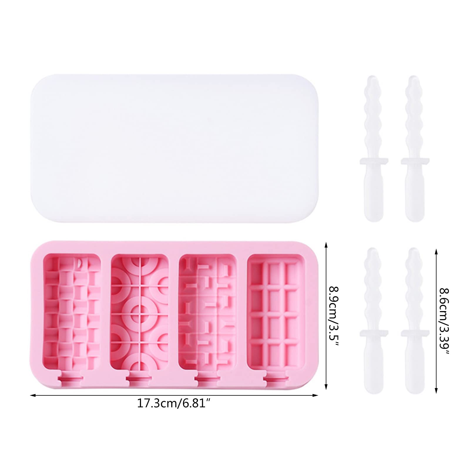 Moldes para polos， Molde de silicona for helado, palitos de queso, moldes for paletas, utensilios de cocina, accesorios de cocina 2(Multicolor,Puzzle)