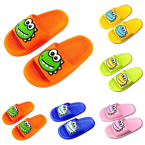 Boys Girls Toddler Little Kid Cloud Slides Sandals Cartoon Quick Drying Slippers House Bathroom (Pink, 3.5 Big Kids)4