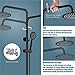 Aolemi Outdoor Shower Faucet Matte Black SUS304 Shower Fixture Combo Set Stainless Steel 8 inch Rainfall Shower Head Kit Single Handle High Pressure Hand Spray Wall Mount 2 Dual Function Single Handle
