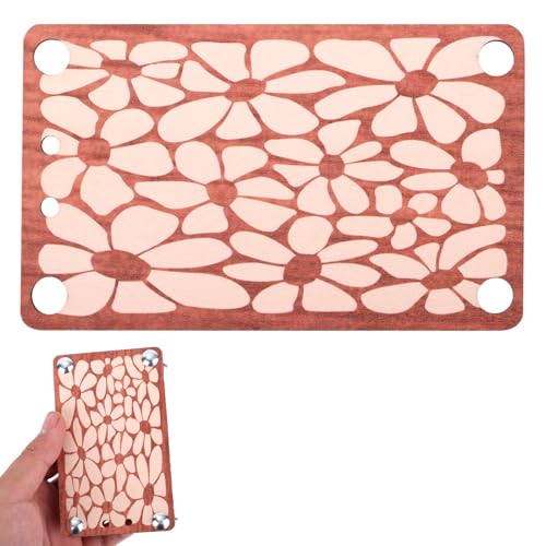 BOXOB Mini Blumenpresse Set, Mikro Pflanzenpresse aus Holz Klein Pflanzenkonservierungsset DIY Geschenk für Liebhaber Kunsthandwerkswerkzeug, 11,5x7,5cm