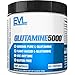 Evlution Nutrition L-Glutamine 5000, 5g Pure L Glutamine in Each Serving, Plant Based, Vegan, Gluten-Free, Unflavored Powder (60 Servings)