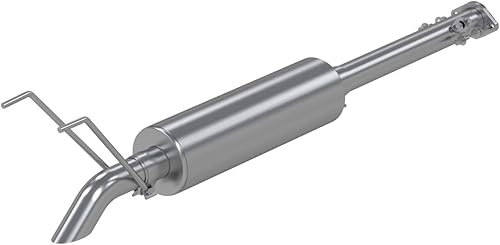 MBRP S5332409 Sistema de escape T409 de 2.5 pulgadas, estilo de giro hacia abajo, compatible con Toyota Tacoma 2.4/2.7/3.4L 2001-2005