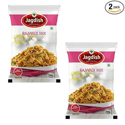 Jagdish Farshan Rajwadi Mixtures || Delicious Chevdo || Namkeen || Healthy and Hygienic || Delightful Ready to Eat || 250 GMS Pack of 2