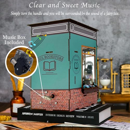 RICFURPET Soul Bookstore Music Box Book Nook Kit thumbnail 3