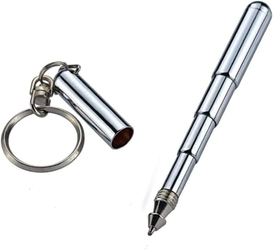 1 pc Retractable mini pen made of stainless steel Retractable pocket pen keychain Dad gadgets, gift for birthday, Christmas