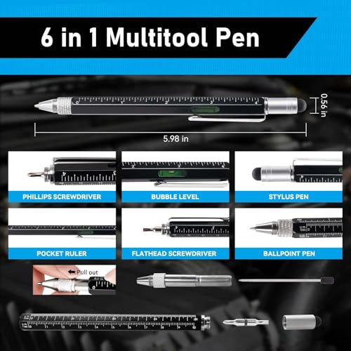Magnet Pickup Tool with Telescoping Magnetic Flashlight and 6 in 1 Multitool Pen with Rulers - image 4