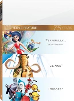 DVD Ice Age / Robots / Ferngully: The Last Rainforest Book