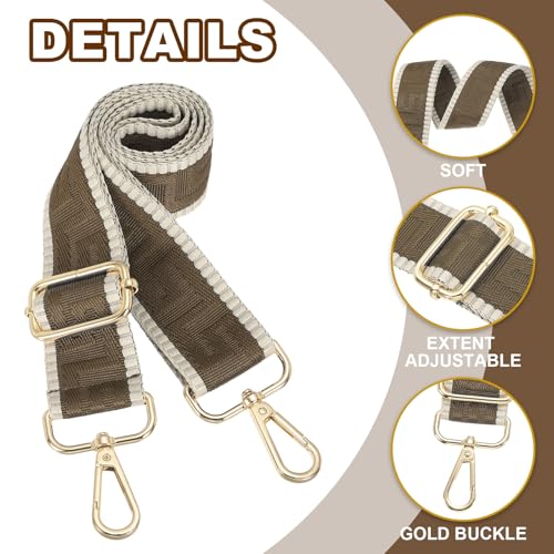 Image of PATIKIL Purse Strap, Adjustable Crossbody Bag Straps Wide Shoulder Strap Universal Replacement Shoulder Bag Belt for Women's Handbags Canvas Satchels Bag Backpack, Deep Brown