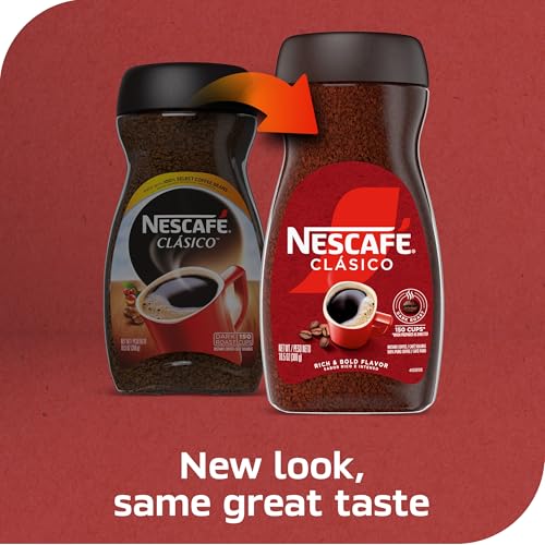 NESCAFÉ CLÁSICO Instant Coffee, Dark Roast Coffee, 1 Jar (10.5 Oz)