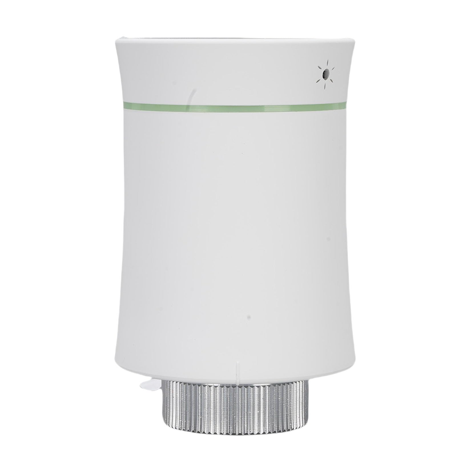Eujgoov Válvula Termostática Inteligente para Radiador, Programable con Pantalla LCD para una Calefacción Eficiente de la Habitación con Aplicación y Control por Voz (White)
